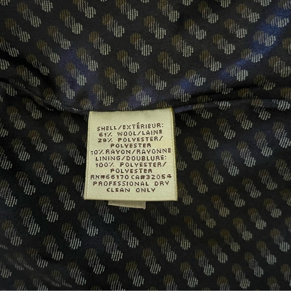 Elevenses Anthropologie Women's First Frost Navy Wool Hooded Peacoat Size 8 - Picture 4 of 5